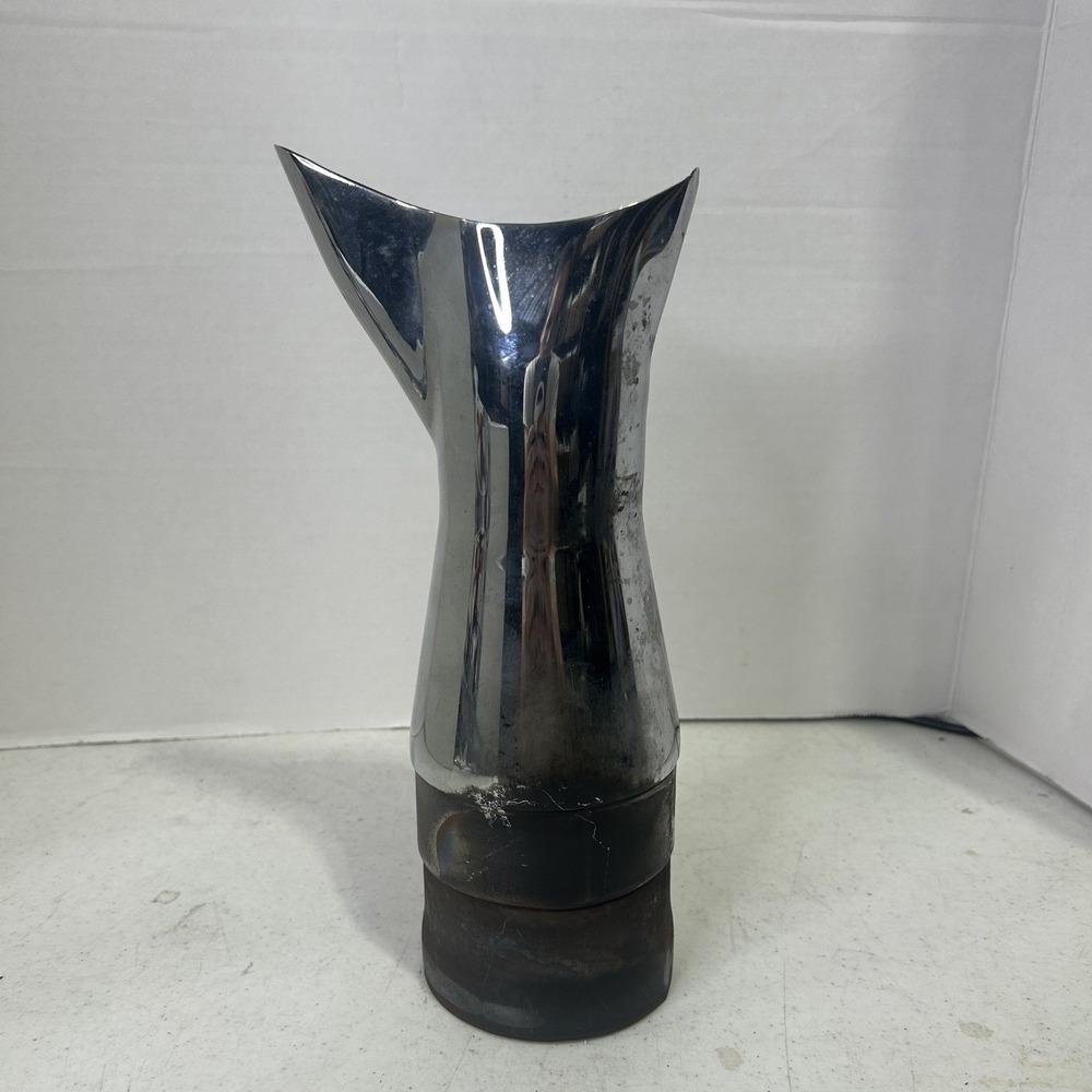 Chrome Fishtail Exhaust Tip Motorcycle Muffler End Slip-On Vintage Style